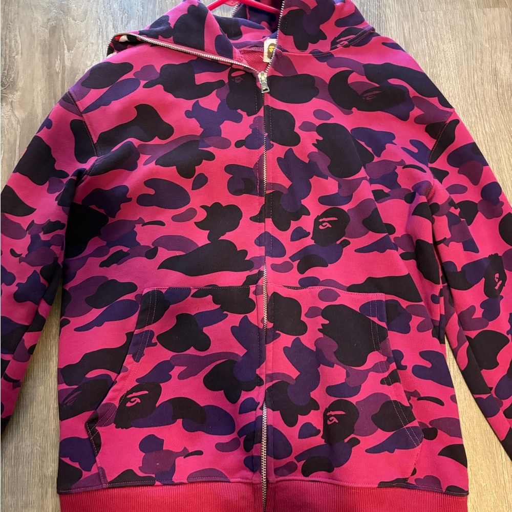 Bape Pink and Black Camouflage Hoodie💜💕